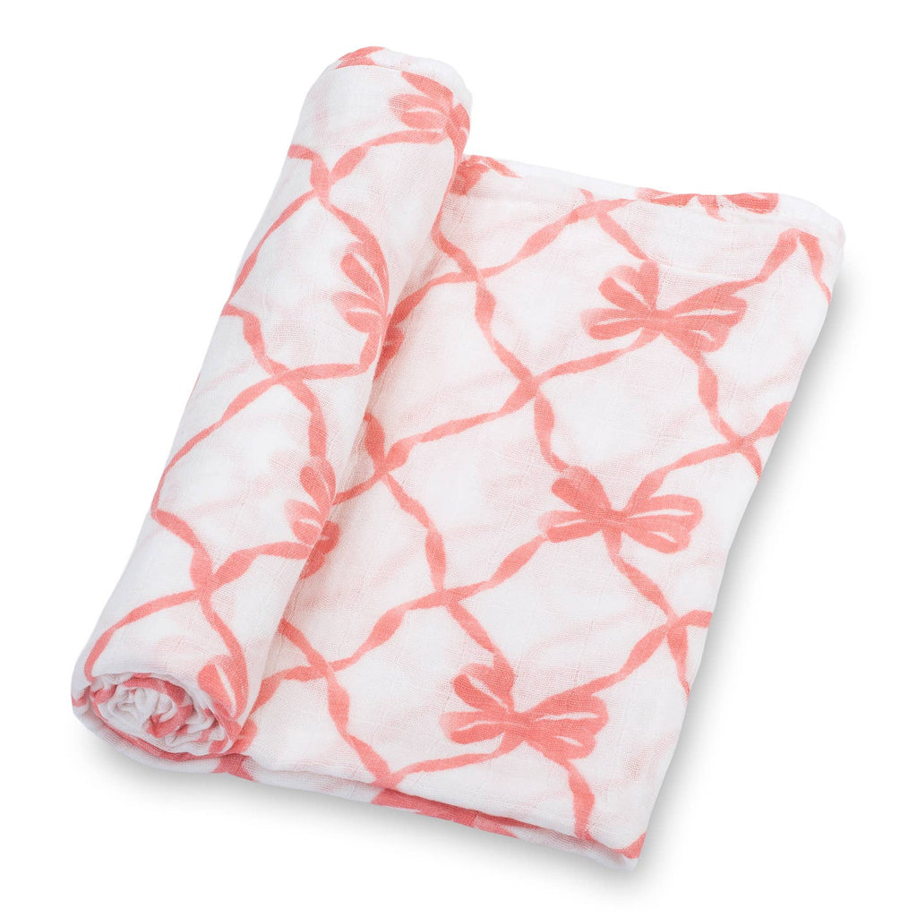 Beautiful Bows Muslin Swaddle
