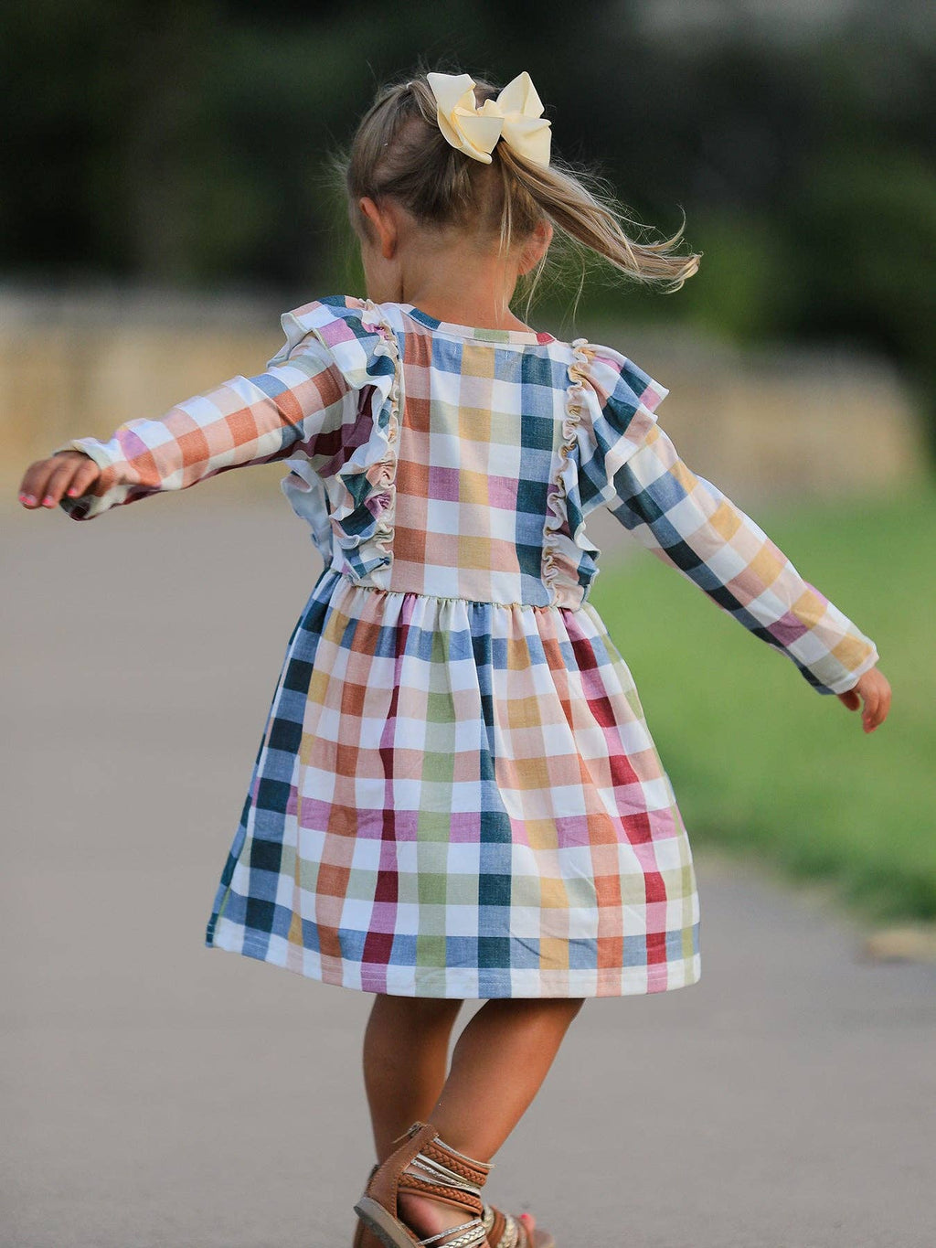 Autumn Plaid Girls Dress