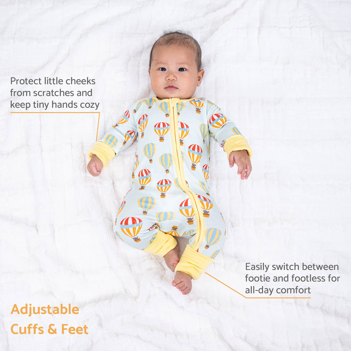 Hot Air Balloon Zip Pajamas