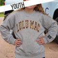 Grey Leopard Tween Crewneck