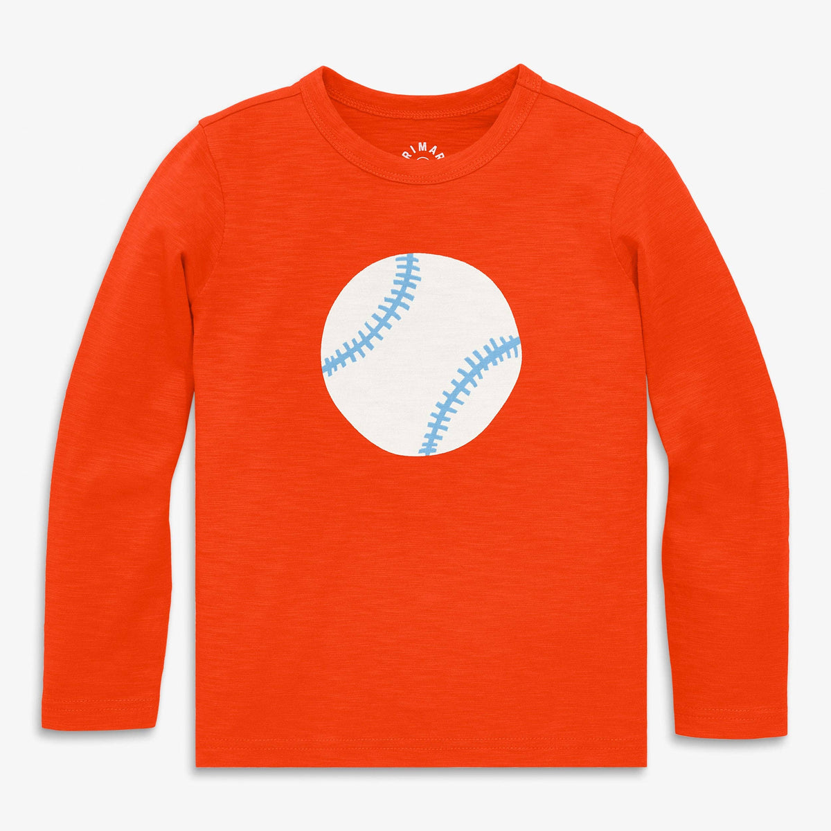 Kids long sleeve baseball tee