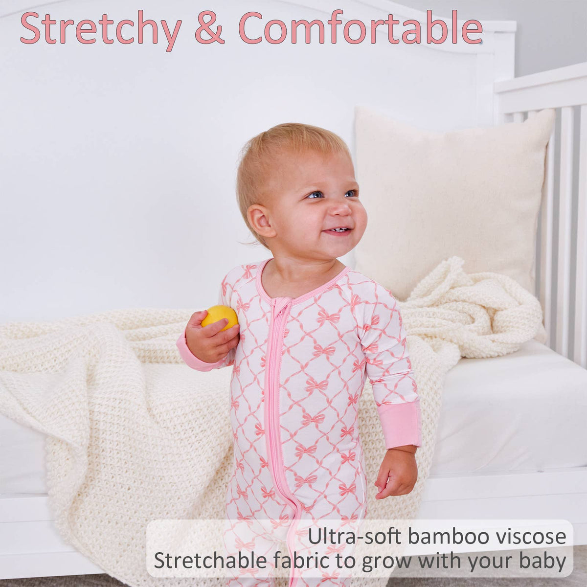 Beautiful Bows Zip Pajamas