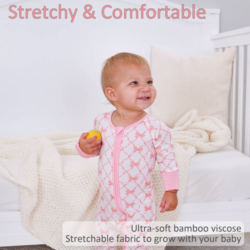 Beautiful Bows Zip Pajamas