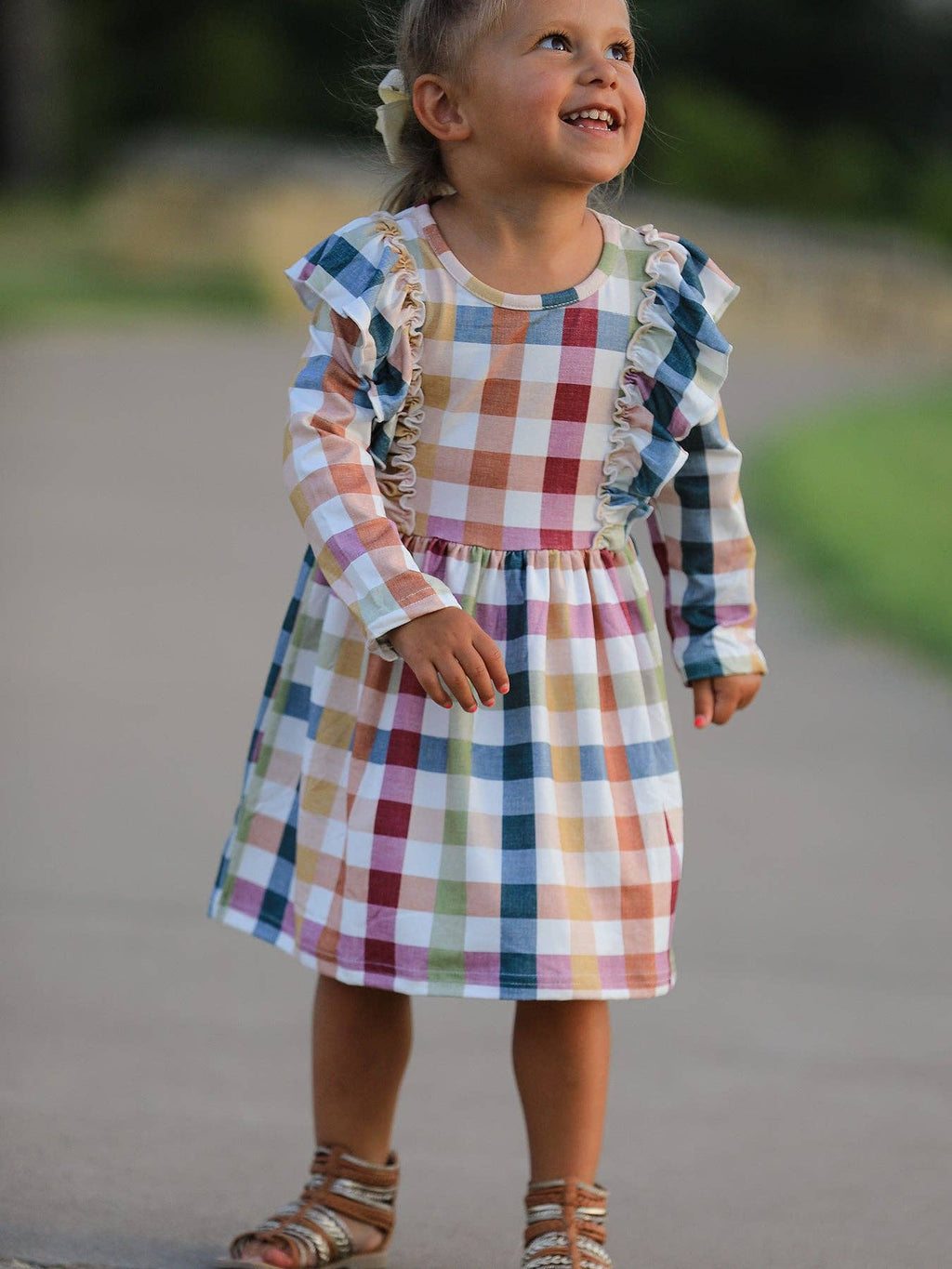 Autumn Plaid Girls Dress