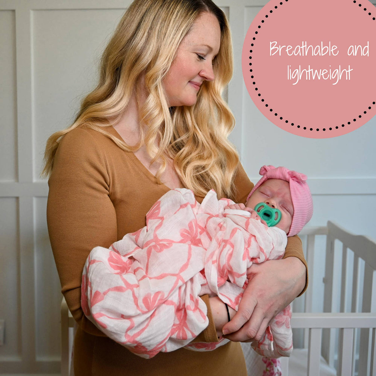 Beautiful Bows Muslin Swaddle