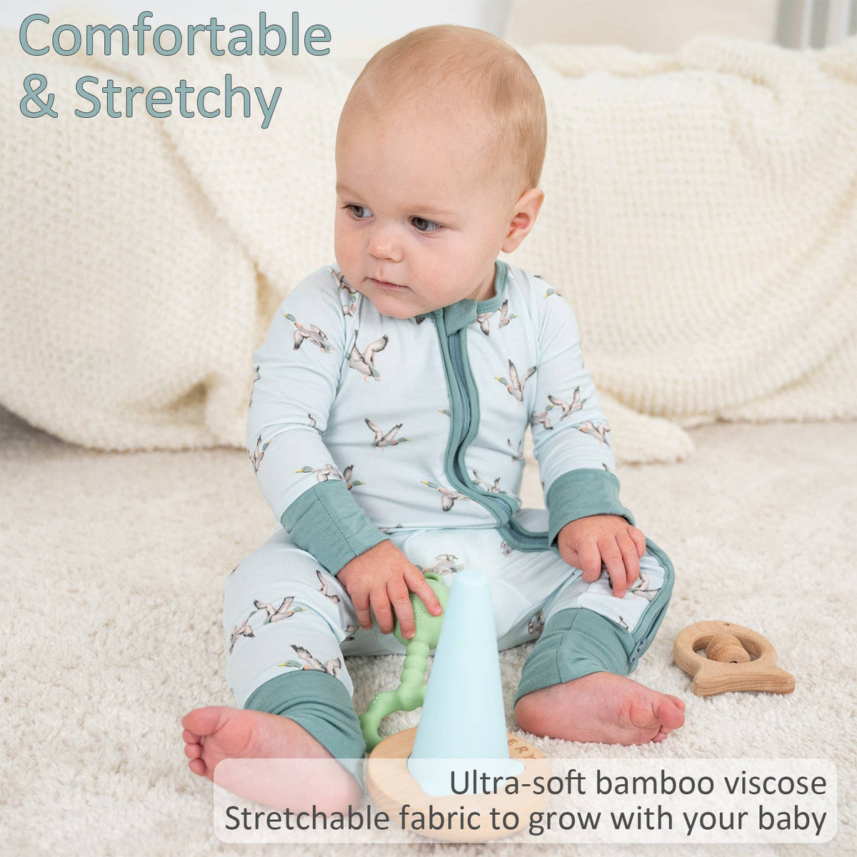 Little Duck Zip Pajamas