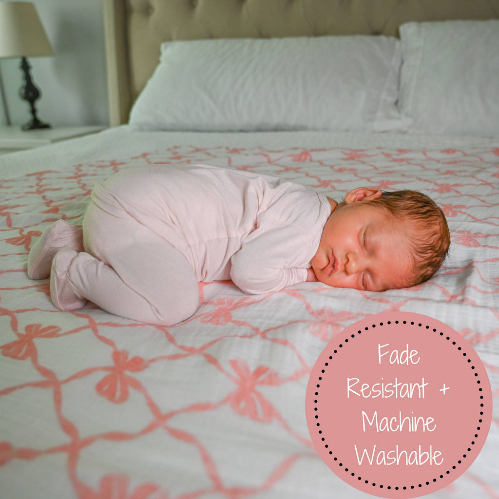 Beautiful Bows Muslin Swaddle